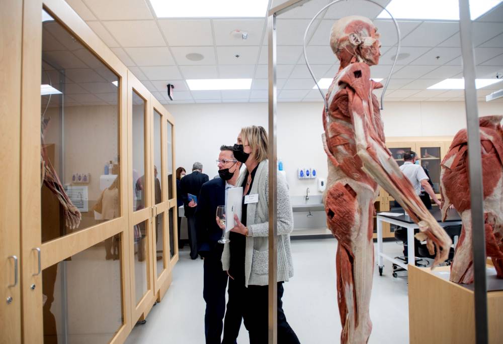 Attendees in Anatomy Lab